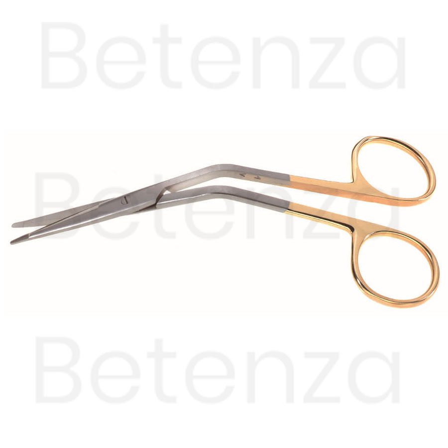 Aston Serrated Onyx Scissors, 5-1.2 in (14cm), Angled